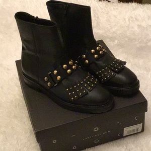 Black gold  studded bootie